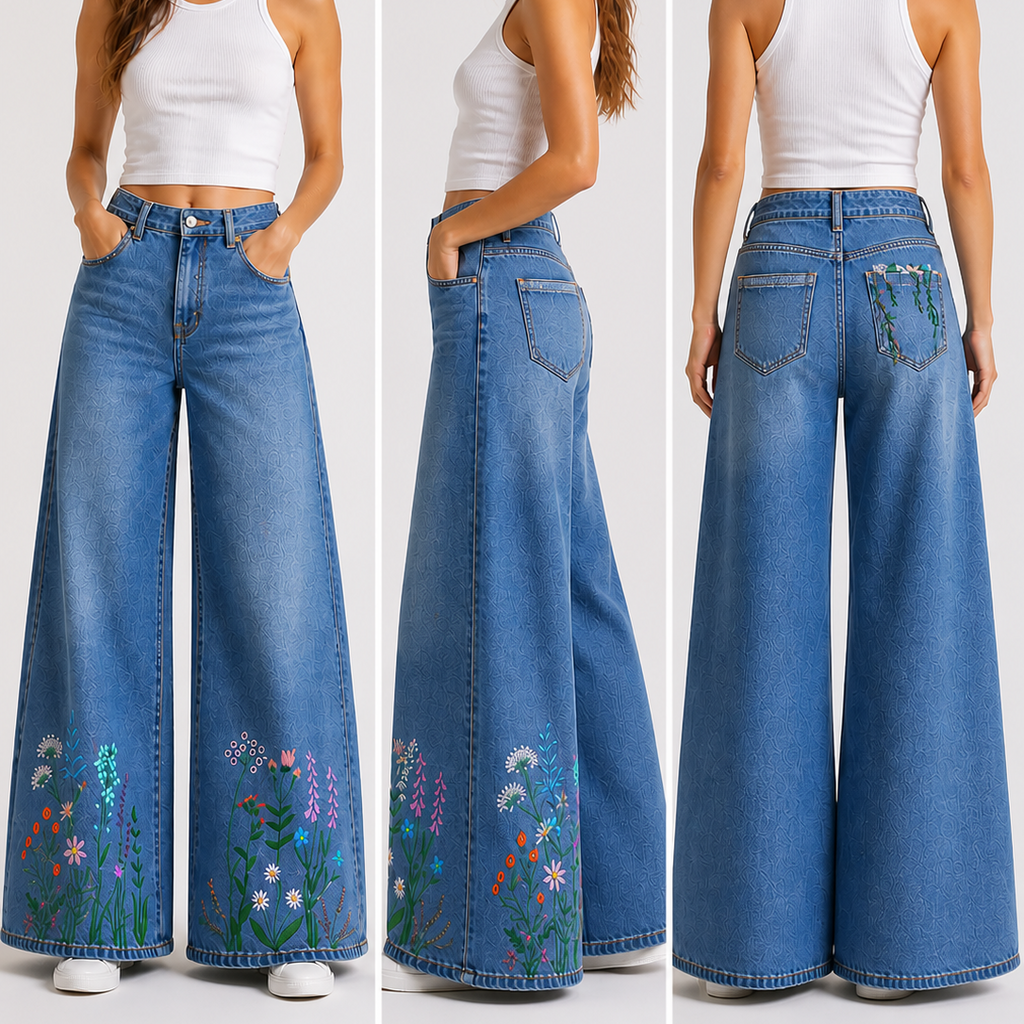 Verdant Wide-Leg Denim