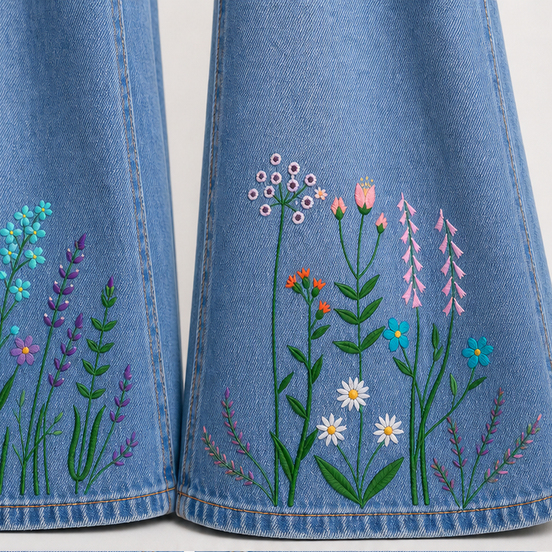 Verdant Wide-Leg Denim